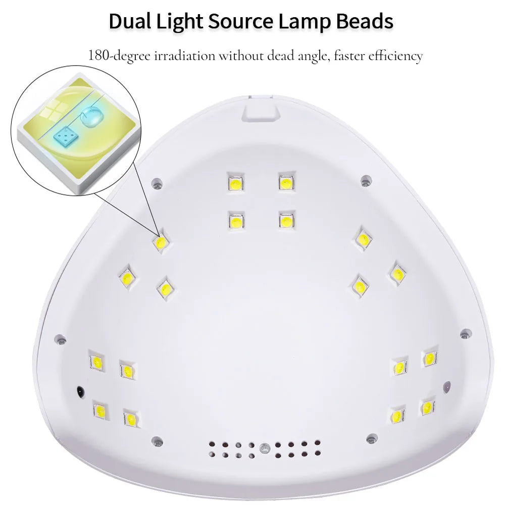 Lampe UV LED Manucure — Séchage Rapide Gel & Semi-Permanent (Détection Automatique)