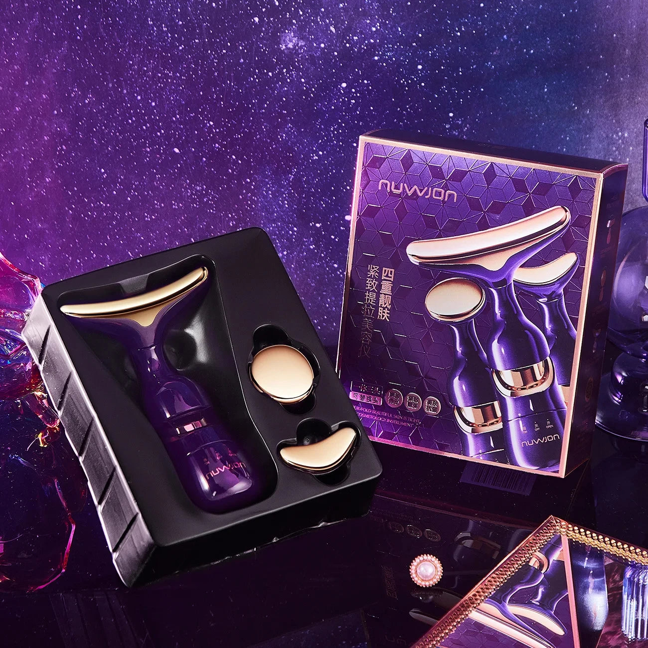 Wowly SkinLift 3-en-1 – Appareil Raffermissant Visage, Cou & Yeux | Anti-Rides & Lifting Instantané